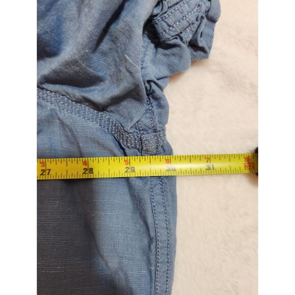 L.L. Bean Shirt Men 3XL Tall 3XLT Blue Short Sleeve Preppy Business Linen Blend - Picture 6 of 10